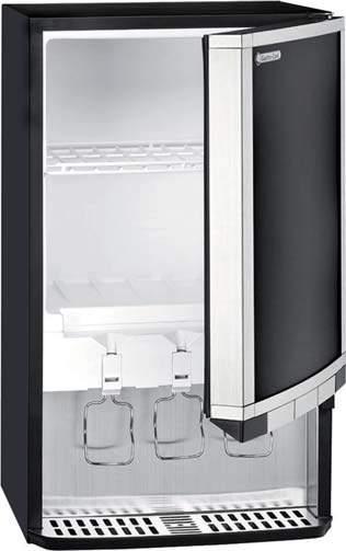 Bag-In-Box Kühlschränke, Kühl-Würfel 2.11 Bag-In-Box Kühlschrank/Dispenser mit statischer Kühlung für Saft und Milch Durch entfernen der schwarzen Türblende kann die Türe bauseits beklebt werden.