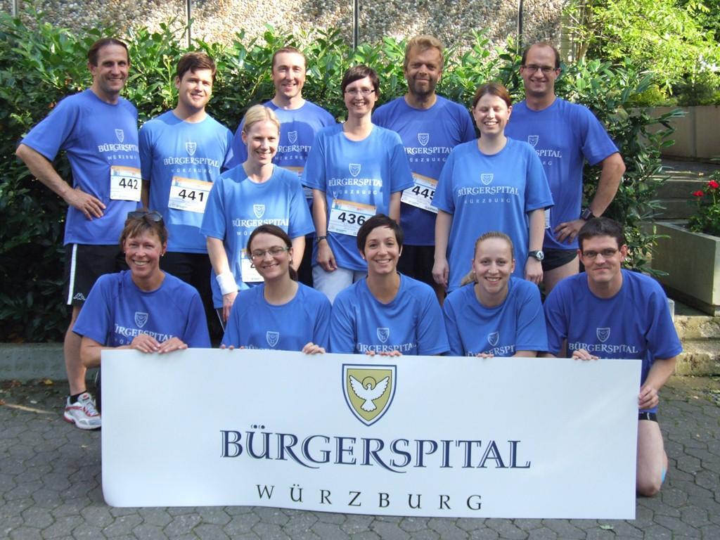 Firmenlauf 2012 Bereits zum siebten Mal fand der Würzburger Firmenlauf statt und zum ersten Mal nahm das Bürgerspital an diesem sportlichen Ereignis teil.