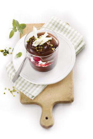 Schokoladen- Himbeer-Trifle szeit: 20 Min. Kühlzeit: 30 Min.