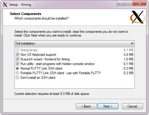 1.2 Installation und Einrichtung des Xming X-Servers Erläuterung: Den Xming X-Server brauchst Du, um