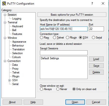 1.3 Installation und Einrichtung von PuTTY Erläuterung: PuTTY erlaubt den Zugriff auf das Kommandozeilenfenster. Eigentlich sollte PuTTY schon vom Xming-Installationsprogramm installiert werden.