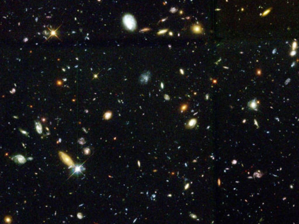 Hubble Deep Field 22 Blick in die Tiefe des Alls = Blick in die Vergangenheit mehrere