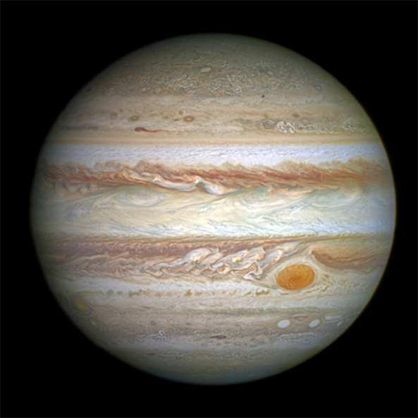 2.5.6 Der Jupiter Der Jupiter ist der größte und massereichste Planet im Sonnensystem. Der Äquatordurchmesser des Jupiters beträgt 142.984 km. Seine Masse beträgt etwa 318 Erdmassen bzw.