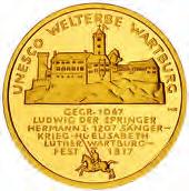 Ausgabe 2009 UNESCO Weltkulturerbe Trier Gold 28 mm