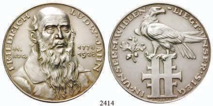 Gulden geschätzt wurde. 2416 Silbermedaille 1928. (ohne Sig.) auf seinen 150. Geburtstag.