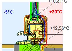 Oberflächentemperaturen (für Kondensatbewertung) Beispiel f RSI HPVC VEKA 70 Bodenanschluss mit