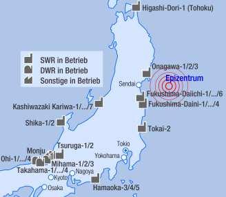 Erdbeben vor Japans Ostküste vom 11.03.2011 2 Name: Miyagiken-Oki Earthquake (MOE) Magnitude: 9,0 Lokalzeit 14:46 Uhr Ortszeit / 06:46 Uhr MEZ MOE ist das stärkste bisher in Japan gemessene Beben.