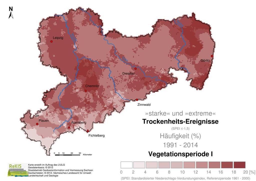 Trockenereignisse: Vegetationsperiode I (April-Juni)