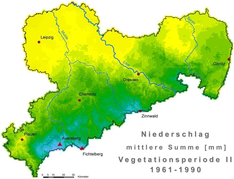 Niederschlag: Vegetationsperiode II (Juli-September) 215