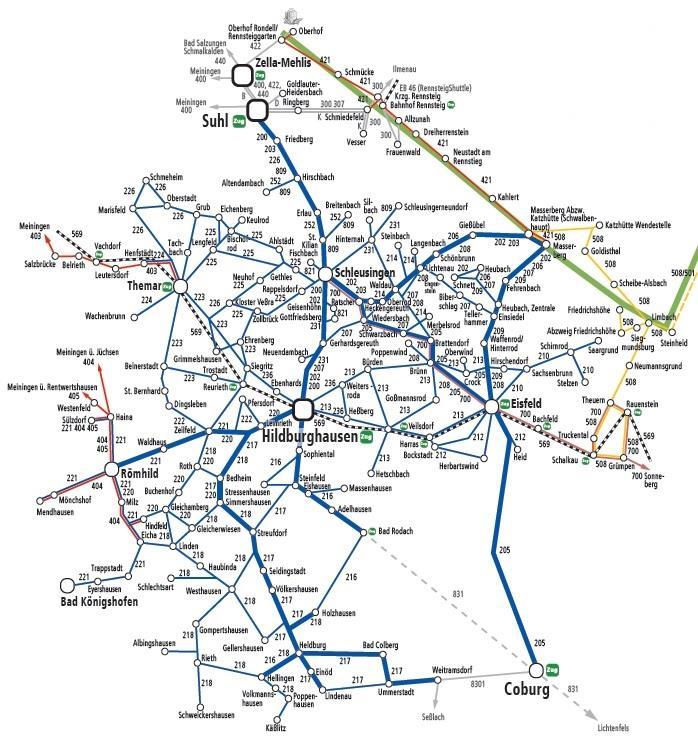 Weitere Linien in den Landkreis Coburg seit 1.9.