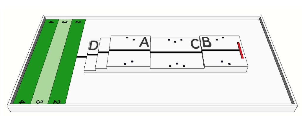 Aus dieser Grafik geht hervor, was mit den vier Teilen (A bis D) gemeint ist: Schritt 1: Bau von Teil A und B Die Teile A und B