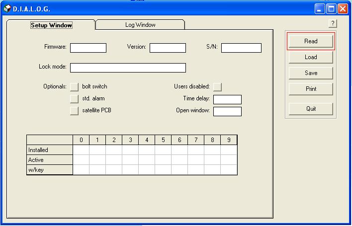 Diese Basic Audit kann gedownloaded werden auf einen Dallas Schlüssel (DS1996L) per i-button auf dem Tastatur mit Funktion 7.