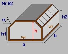 Geometrieausdruck DG Dachkörper Dachneigung a( ) 50,00 a = 8,00 b = 9,00 h1= 0,00 h2 = 0,00 lichte Raumhöhe(h)= 2,40 + obere Decke: 0,30 => 2,70m BGF 72,00m² BRI 139,35m³ Dachfl.