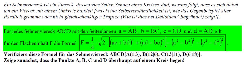 = BC, b = AC und c = AB die Seitenlängen des Dreiecks sowie r den Umkreisradius bezeichnen/t. Verifiziere diese Formel anhand des konkreten Dreiecks ABC[A( 6 5), B(12 1), C(8 9)]!