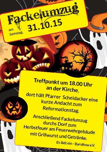 12 Halloween / Reformationstag Barsikower Landbote INFORMATIONSBLATT DES ORTSVEREIN BARSIKOW