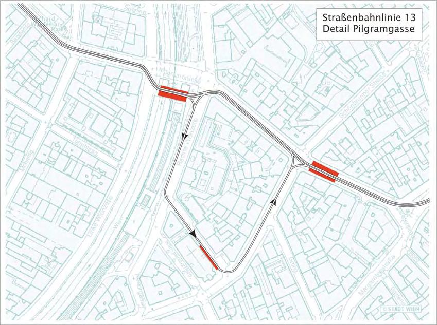 Parallelführung mit Linie 33 Ermöglicht dichtes Intervall im Kernbereich der