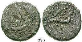 ss-vz 240,- ITALIEN-LUKANIEN, VELIA 265 Didrachme 5.-4. Jh.v.Chr. 5,49 g. Behelmter Kopf der Athena l. / Löwe r. SNG Cop.