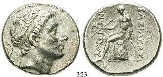 herrliche Darstellung der Gorgone. ss-vz 140,- 318 Trihemiobol 4. Jh. v.chr. 0,61 g.