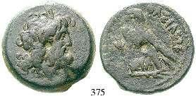 ss+/ss 550,- 372 Bronze 221-205 v.chr., Alexandria. 66,74 g. Kopf des Zeus- Ammon r. mit Diadem / Adler l.