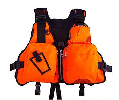 Schwimmweste Sicherheitsschwimmweste mit 2 Fronttaschen und einer großen Rückentasche für Ihre Utensilien. Angenehmer Tragekomfort.