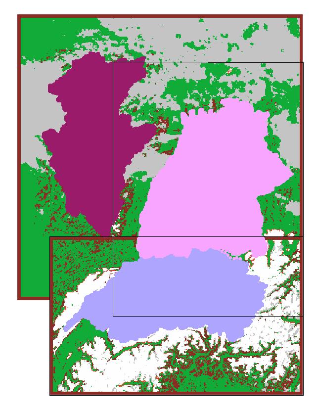 Schneedecken-Information für r LARSIM Ausgabe zur Integration in LARSIM Einzugsgebiets-basiert anhand Stammdatei Komprimierte