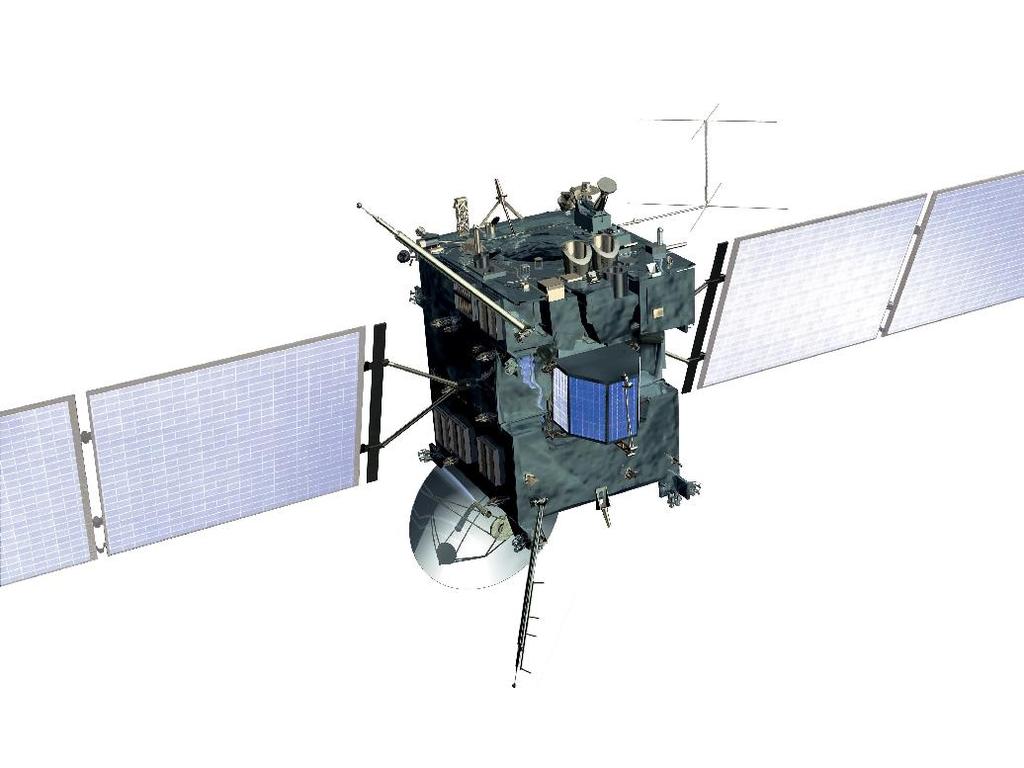 Rosetta Orbiter Bild: ESA/Rosetta Hochauflösende Kamera (OSIRIS) Spektrometer (VIRTIS) UV-Spektrometer (ALICE) Mikrowelleninstrument (MIRO) Staub-Detektor