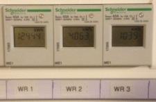Stromzählerschema mit Ø Jahreskosten PV Anlage(n) Total Vergütung Ø 26 Rp./kWh CHF 670.- CHF 580.