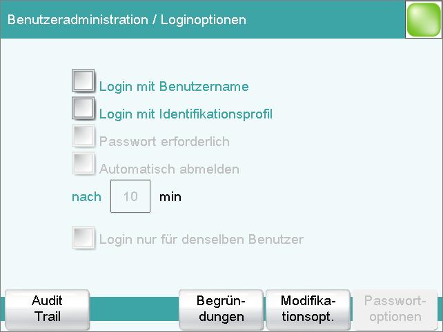 8.3 Login mit Passwort 2 Einstellungen vornehmen Login mit Benutzername aktivieren. Passwort erforderlich aktivieren. In den Loginoptionen gibt es zahlreiche Einstellmöglichkeiten.
