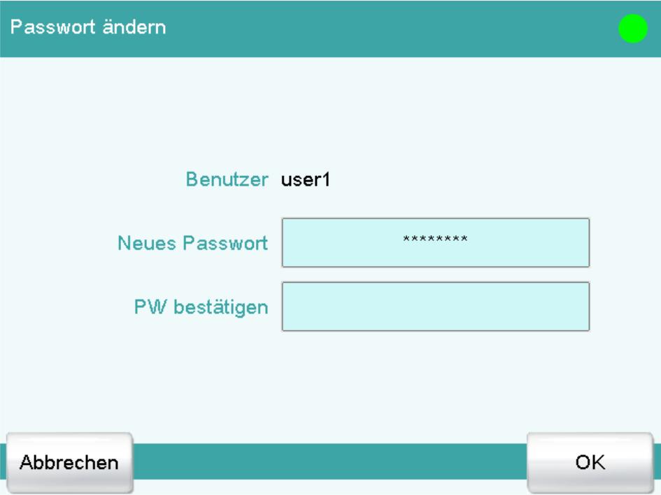 2 Passwort definieren Auf das Eingabefeld Neues Passwort tippen. Ein Passwort eingeben.