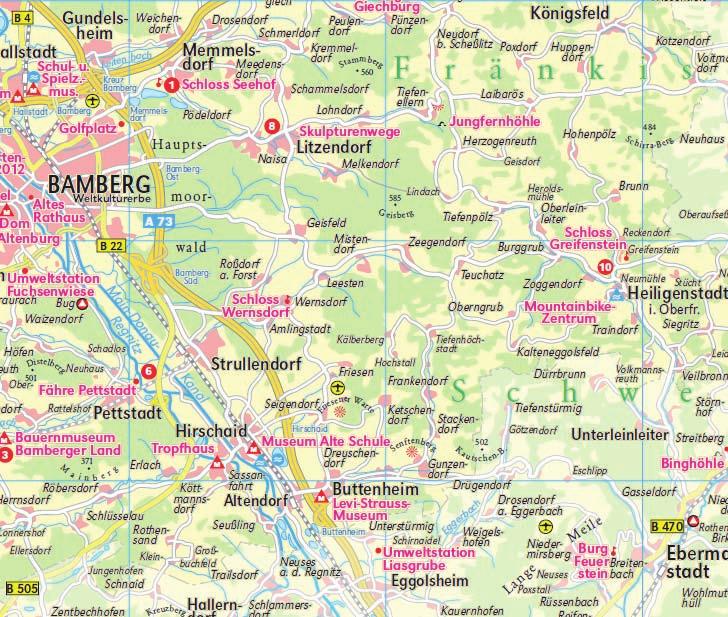 Bamberg, Bier und Levi-Strauss (58 km) Bamberg, Bier und Levi-Strauss (58 km) Entdecken Sie das Weltkulturerbe Bamberg und genießen Sie die Vielzahl an gemütlichen, traditionellen Brauereigasthöfen