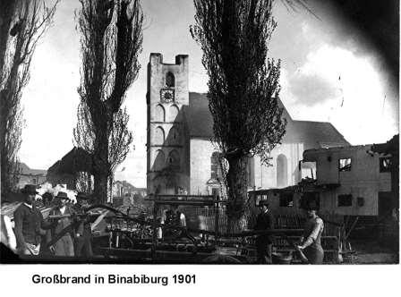 1901 Großbrand in Binabiburg. Acht Häuser und der Turm der Pfarrkirche mit 5 Glocken sind abgebrannt. 1910 Elektrisches Licht im oberen Binatal.