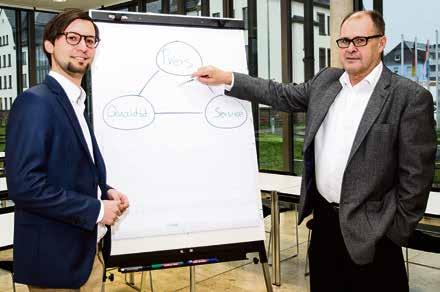 WIRTSCHAFTSTRENDS 21 Zwei erste Schritte auf dem Weg zum Erfolg Teilnehmer geben IHK-Seminaren für Existenzgründer Top-Noten Raimund Fisch (r.