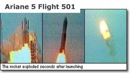 Juni 1996 Selbstzerstörung der Ariane 5 beim Jungfernflug 39 Sekunden nach Start.