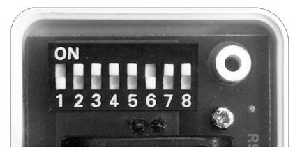 Die Codierung des Funk-Senders und des Funk-Schalters müssen übereinstimmen! 5 6 4. Die Nummern (1-6) bestimmen den Systemcode damit sich Sender und Empfänger grundsätzlich verstehen 5.