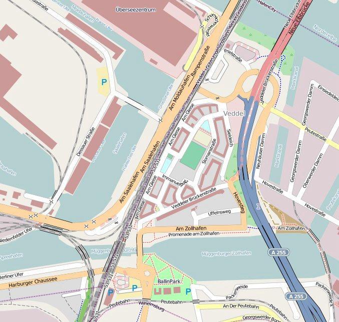 Umschlossen von Verkehrsstruktur gehört das Wohngebiet Veddel zu den am stärksten lärmbelasteten Wohngebieten Hamburgs. Die strategischen Lärmkarten bestätigen dies sehr eindrucksvoll.
