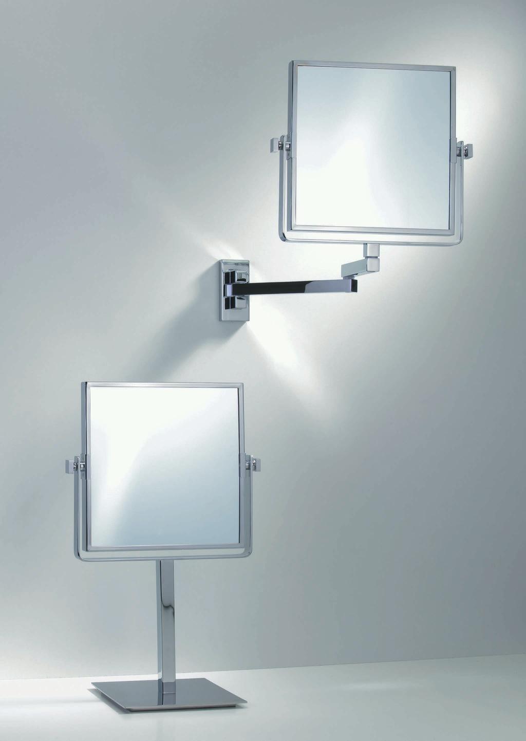 102 SPT 83 Standkosmetikspiegel / Cosmetic mirror 3-fache + 1-fache Vergrößerung / 3x + 1x magnification Spiegel / Mirror H 18,5. B/W 18,5cm gesamt / total H 38,5.