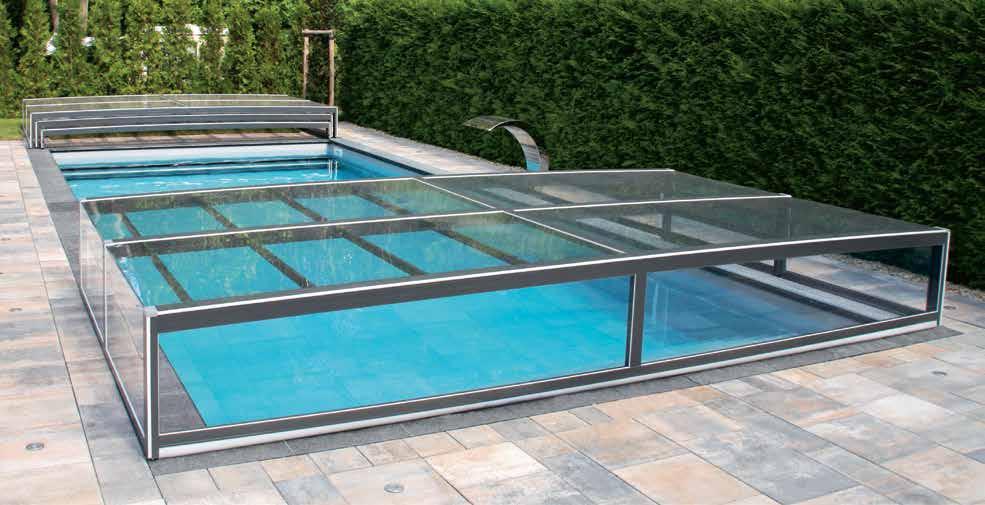 Schwimmbad-Überdachungen Auffallend dezent im Design Pool & W ellness Schwimmbad-Überdachungen sopra-linea