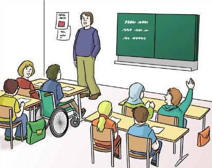 Schulische Inklusion Früher war das so: Alle Kinder mit einer Behinderung waren auf besonderen Schulen. Zum Beispiel auf Förder-Schulen. Aber seit dem Jahr 2009 gibt es ein neues Gesetz.