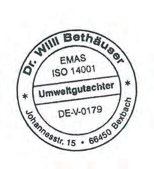 November 2009 über die freiwillige Teilnahme von Organisationen an einem Gemeinschaftssystem für Umweltmanagement und Umweltbetriebsprüfung (EMAS III) geprüft.