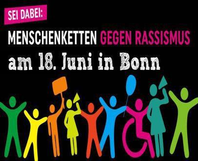18. Juni: Menschenketten gegen Rassismus in Bonn Am 18.
