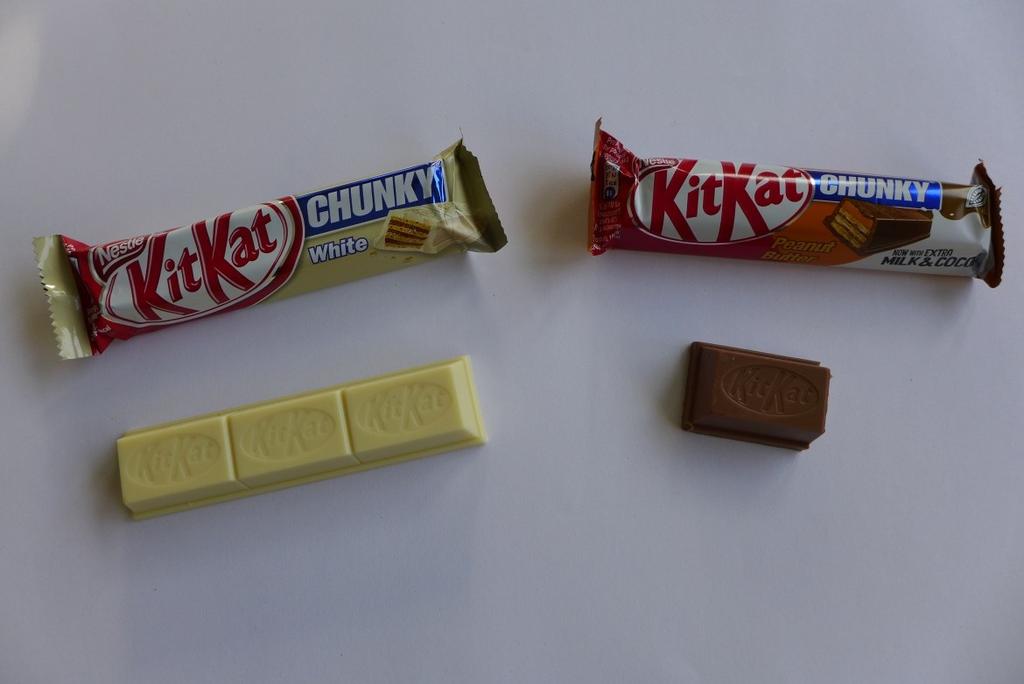 Nestlé gibt je nach Kitkat-Sorte einen ganzen Riegel oder ein Drittel eines Riegels als Portion an,