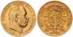 , 10 Mark, Gold, 1872 C, etwas Belag, sehr