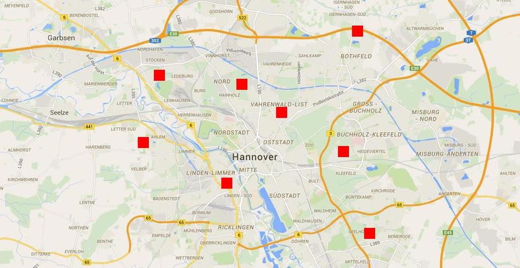 8 annähernd identische Nicht-Wohngebäude EnEV Passiv