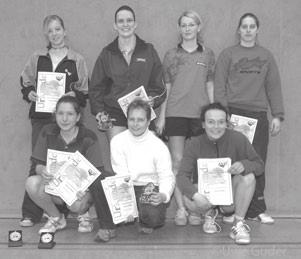 März 2006 Mixed an einem Tag ausgetragen. Dies führte natürlich zu einer spielerischen Mehrbelastung für unsere Damen. Das Damen-Doppel wurde in einer Gruppe jeder gegen jeden gespielt.