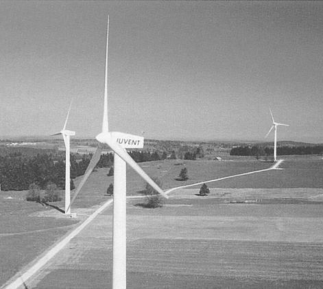 3.6 Windenergie Windenergieanlagen (5) Auf dem Mont Crosin (Jura) stehen an drei Standorten Windturbinen mit einer maximalen Leistung von 7'660 kw.