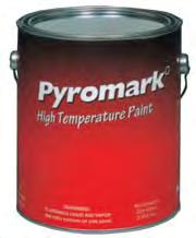 Hochtemperaturfarbe Pyromark Spezielle Zusammensetzung für den Schutz, die Dekoration oder die Farbkennzeichnung von Metallflächen, die hohen Temperaturen ausgesetzt sind.