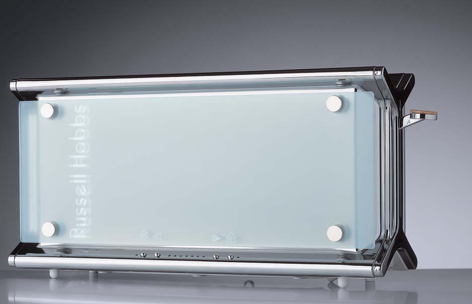 Glas und Edelstahl das sind die Materialien aus denen die Designer bei Russell Hobbs eine einzigartige Linie exklusiver Elektroklein geräte kreiert haben: Glass Line.