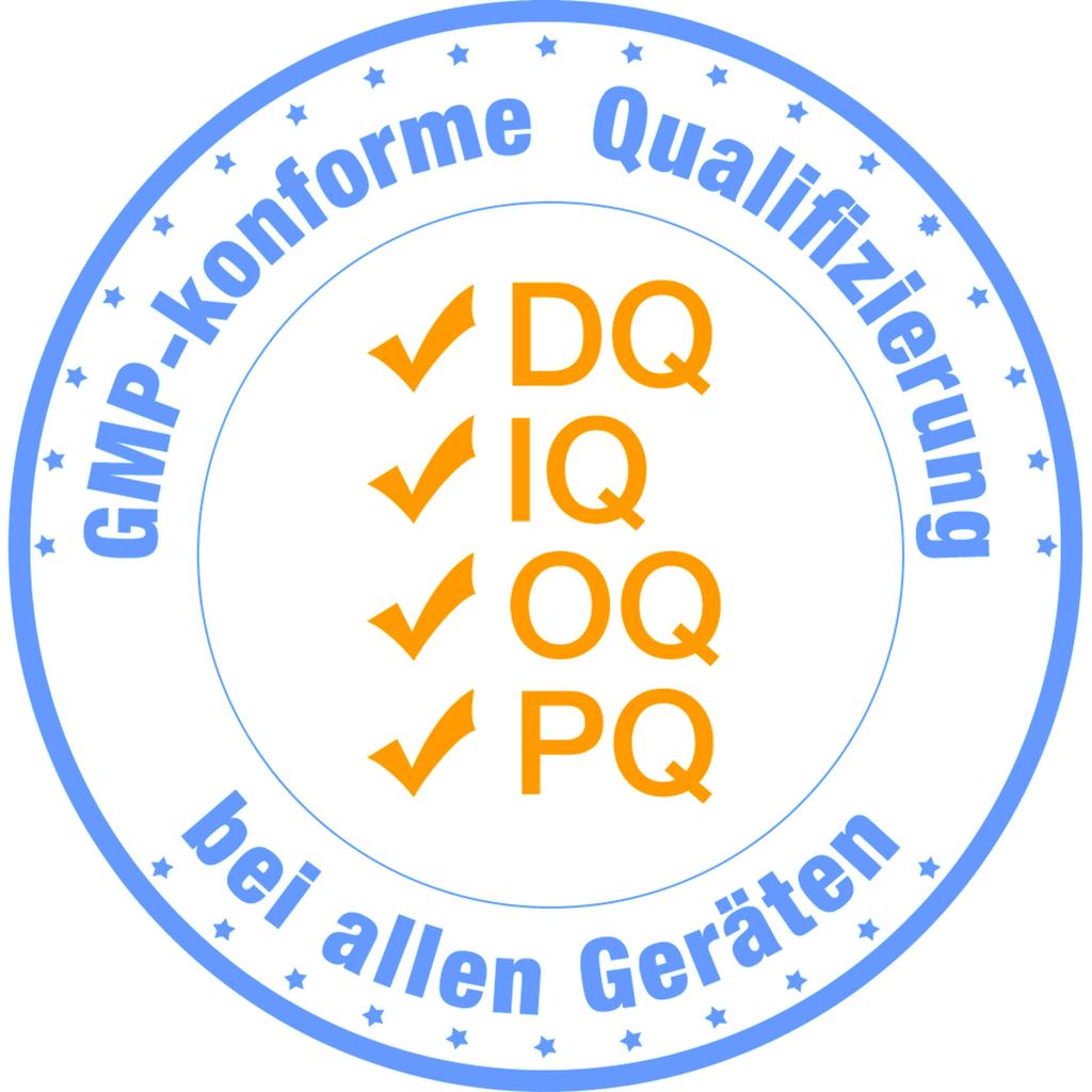 B 9051 Brutschrank Qualifizierungen DQ (Design-Qualifizierung) Dokumentierter Nachweis, dass die qualitätsrelevanten, GMP-bezogenen Anforderungen beim Design der Ausrüstungsgegenstände einschließlich
