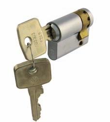 Profilzylinder für Schlösser 4040Z, 969Z, 1069Z profile cylinder for locks 4040Z, 969Z, 1069Z seewasserbeständig mit Messing-Schließbart 7,7 mm mit 3 Neusilber-Schlüsseln Oberflächen Mmch / Mp / Mpch