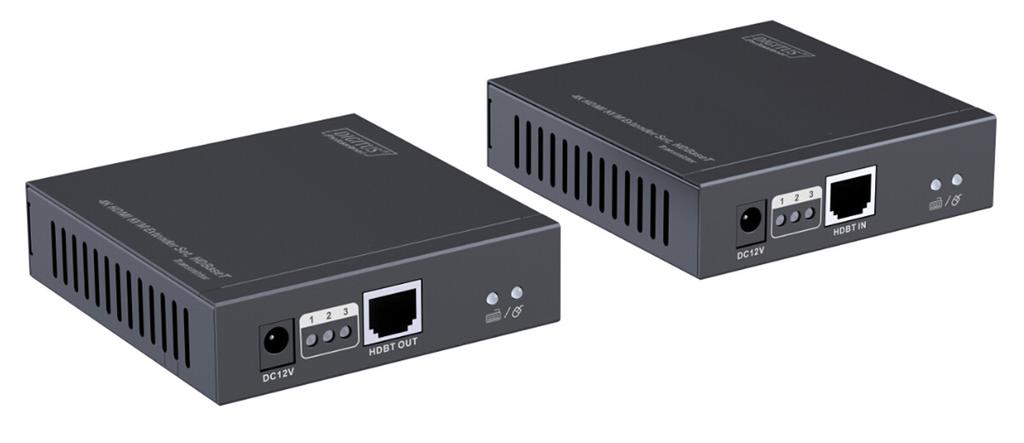 4K HDMI Extender Set, HDBaseT Benutzerhandbuch DS-55502 Das Digitus 4K HDMI KVM Extender Set besteht aus einer Sendeeinheit (lokaler Standort) sowie einer Empfängereinheit (entfernter Standort).